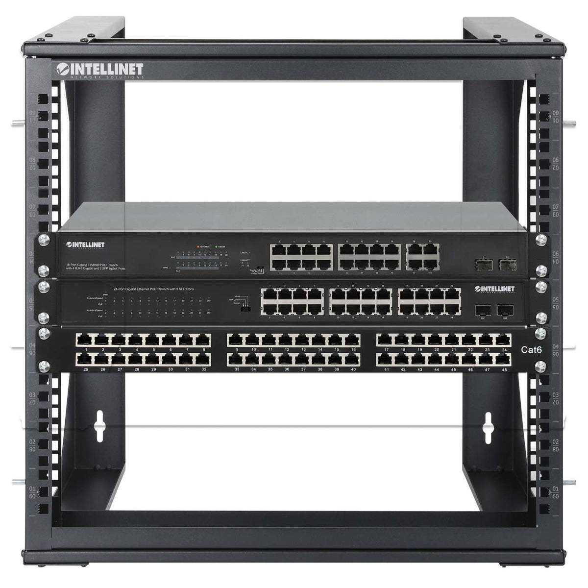 Rack abierto de 19" para montaje en pared, 2 postes, 9U Image 7