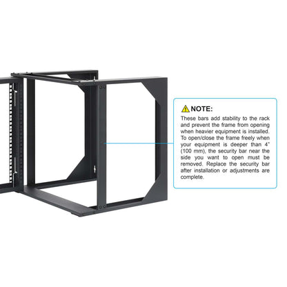 Rack abierto de 19" para montaje en pared, 2 postes, 9U Image 8