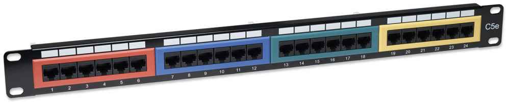 Panel de Parcheo Cat5e con Código de Colores Image 2