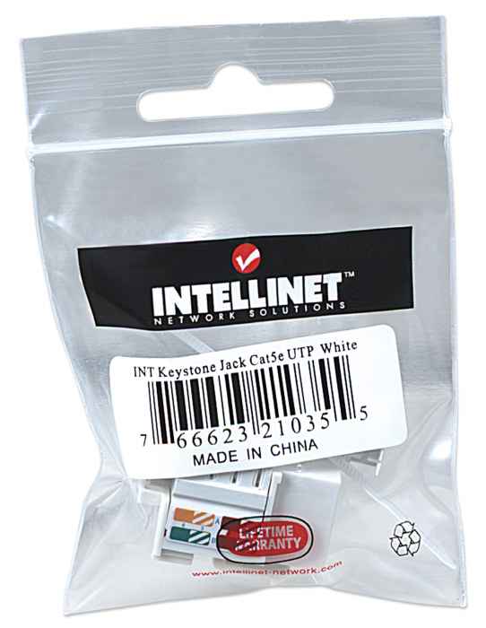 JACK RJ45 CAT5E KEYSTONE DE IMPACTO BLANCO Packaging Image 2