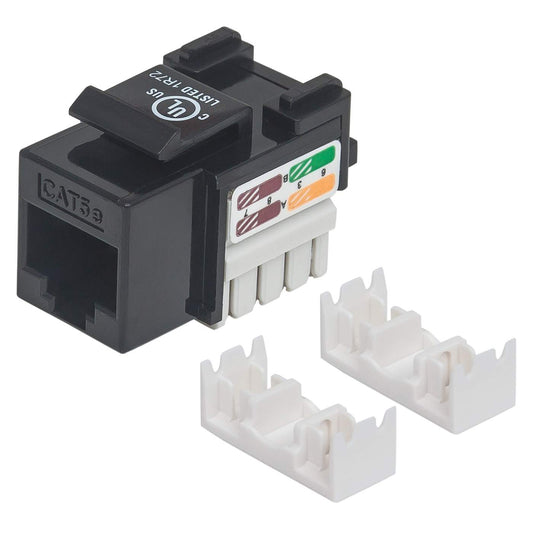 JACK RJ45 CAT5E KEYSTONE DE IMPACTO NEGRO Image 1
