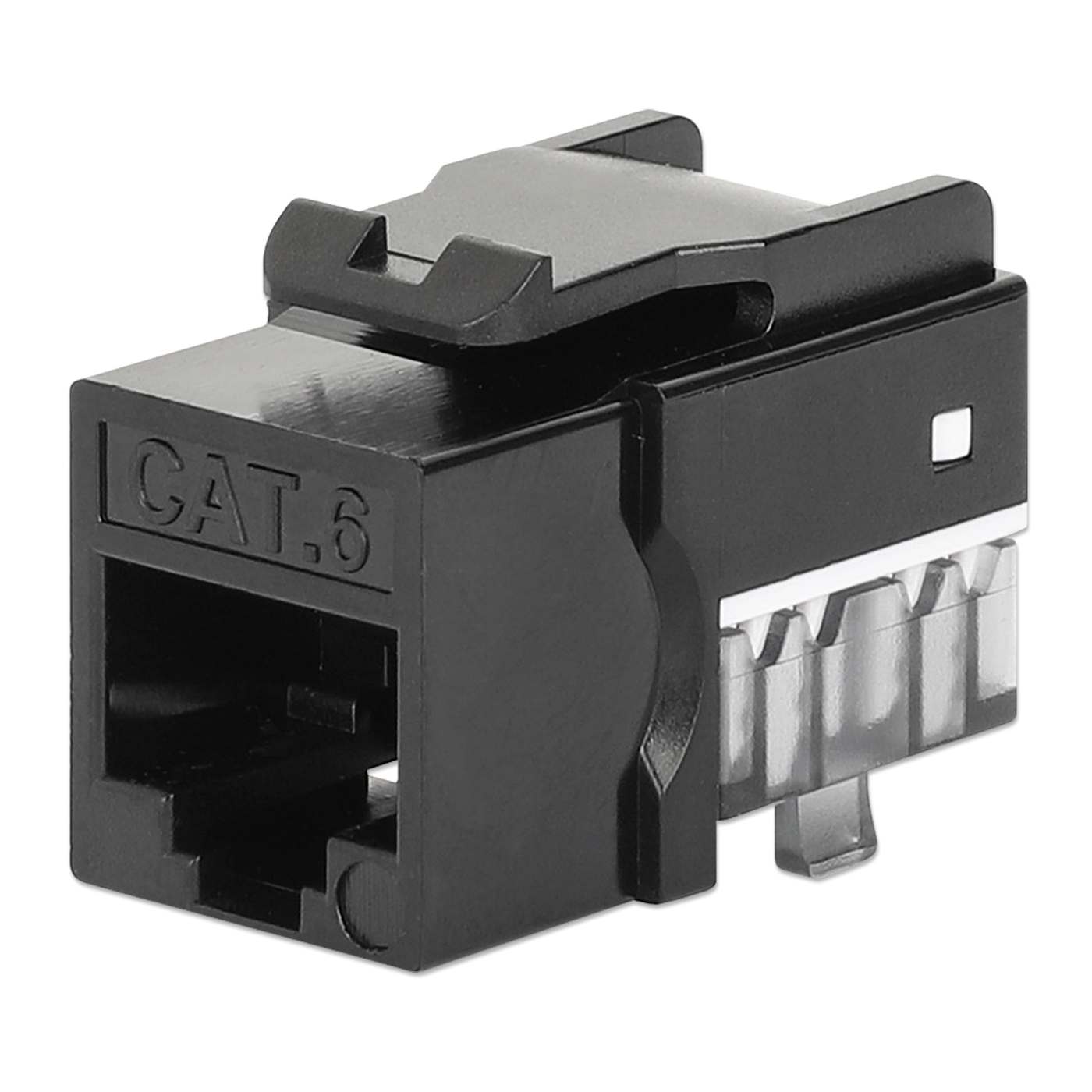 Paquete de 25 Jacks Keystone Slim Cat6, Negro Image 1
