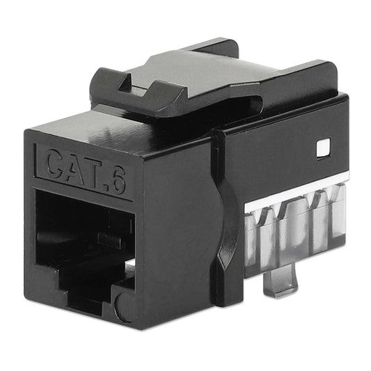 Paquete de 25 Jacks Keystone Slim Cat6, Negro Image 1
