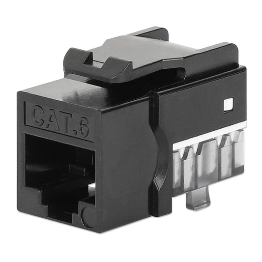 Paquete de 25 Jacks Keystone Slim Cat6, Negro Image 1