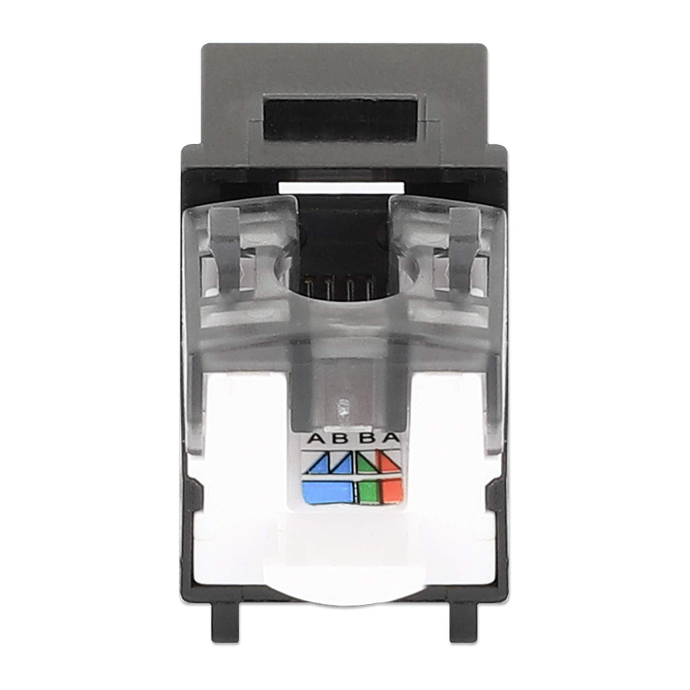 Paquete de 25 Jacks Keystone Slim Cat6, Negro Image 5