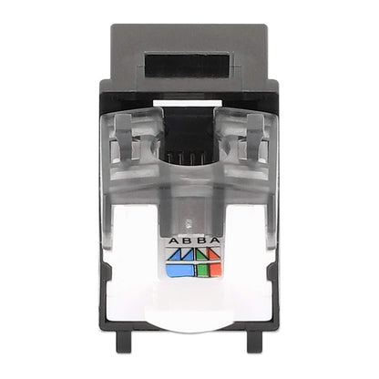 Paquete de 25 Jacks Keystone Slim Cat6, Negro Image 5