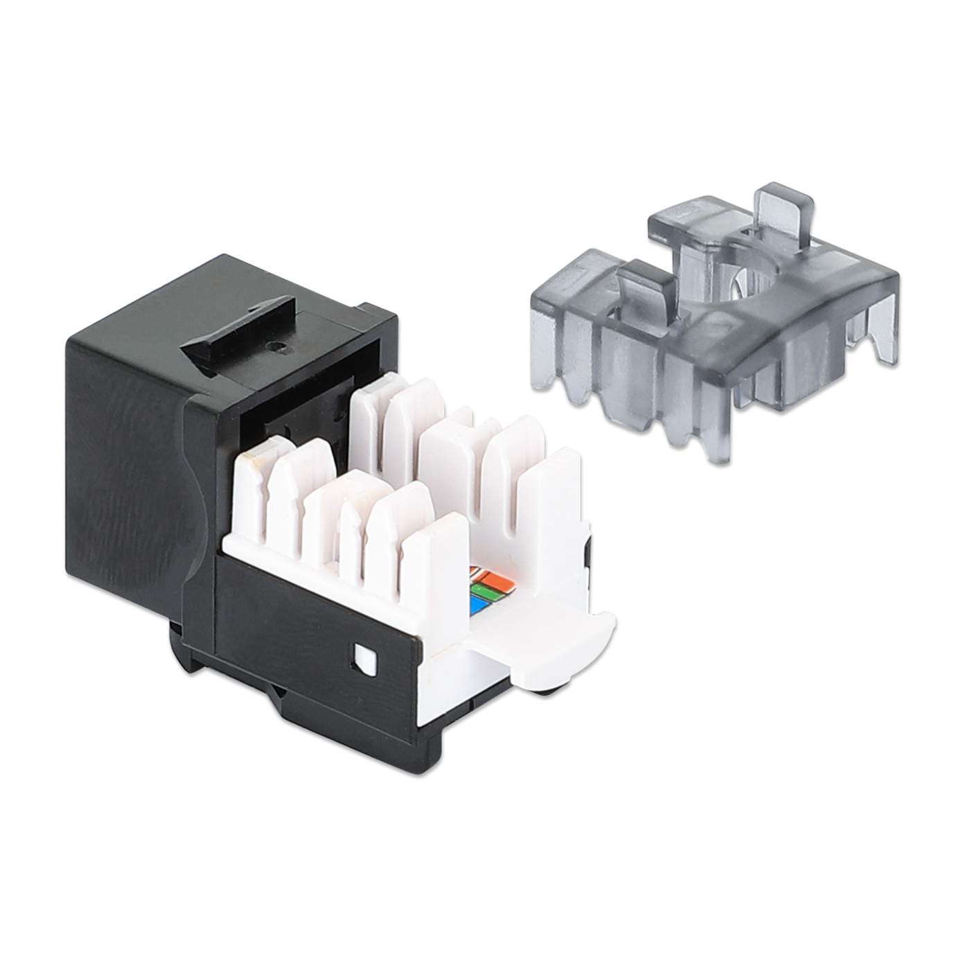 Paquete de 25 Jacks Keystone Slim Cat6, Negro Image 6