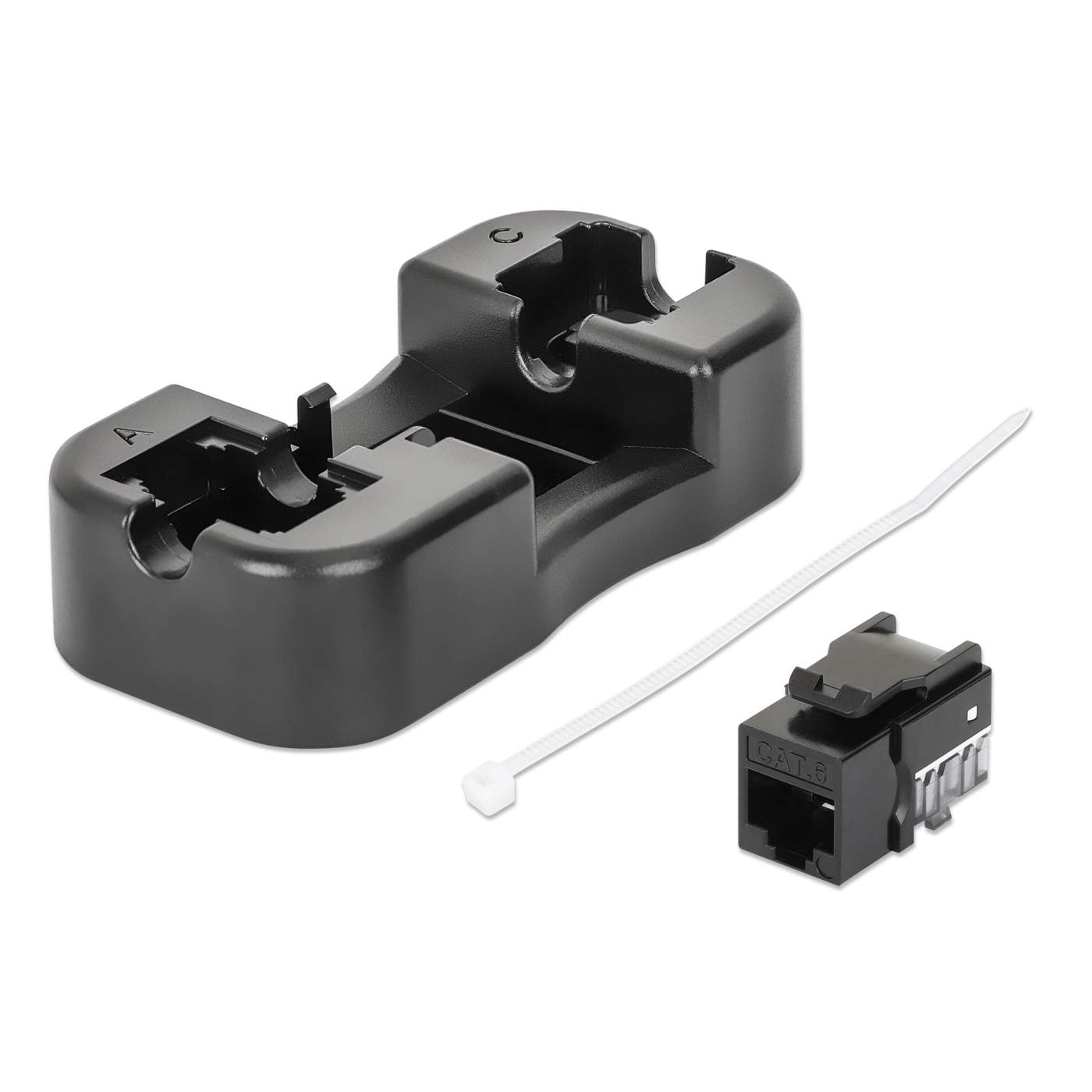 Paquete de 25 Jacks Keystone Slim Cat6, Negro Image 7