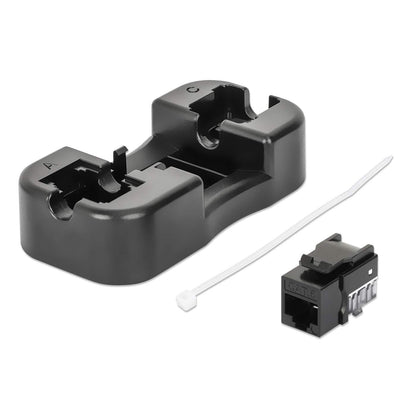 Paquete de 25 Jacks Keystone Slim Cat6, Negro Image 7