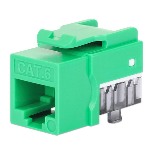 Paquete de 25 Jacks Keystone Slim Cat6, Verde Image 1