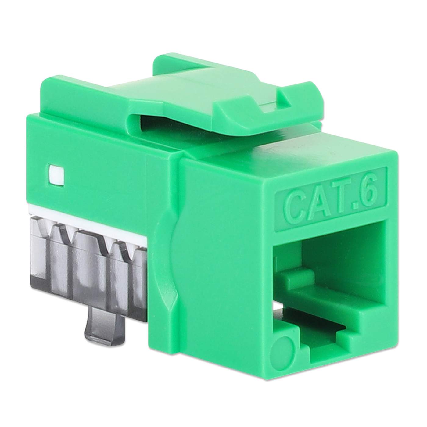 Paquete de 25 Jacks Keystone Slim Cat6, Verde Image 3