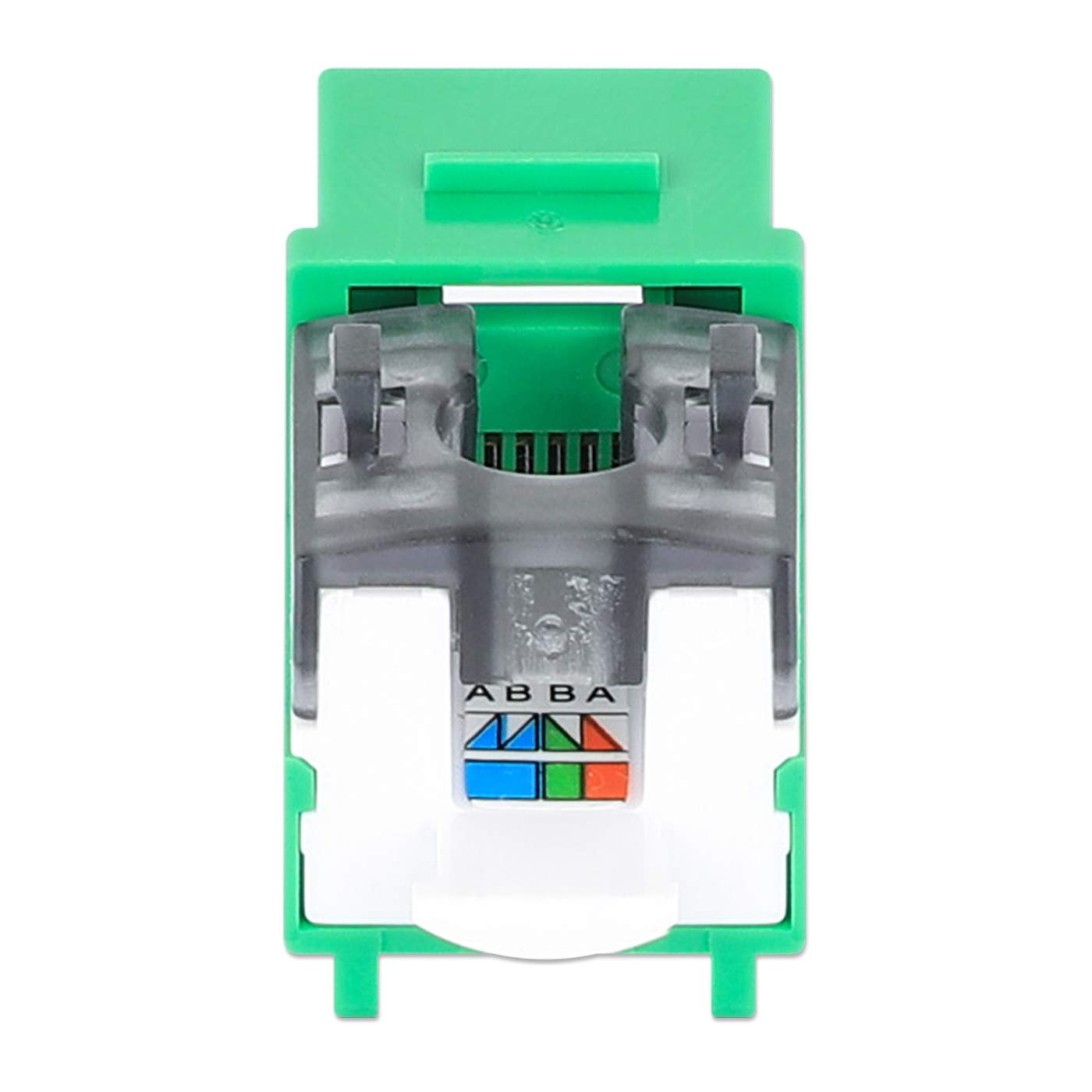 Paquete de 25 Jacks Keystone Slim Cat6, Verde Image 5
