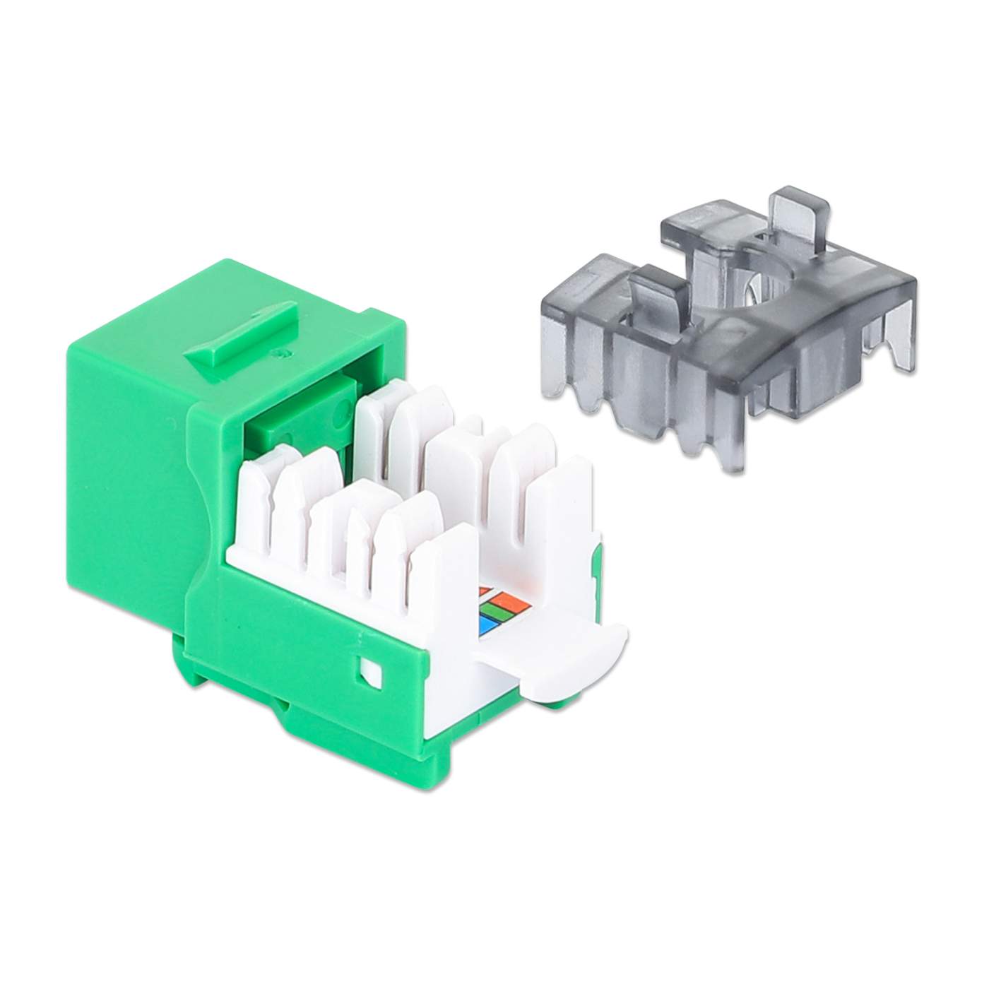 Paquete de 25 Jacks Keystone Slim Cat6, Verde Image 6