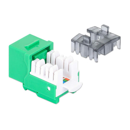 Paquete de 25 Jacks Keystone Slim Cat6, Verde Image 6