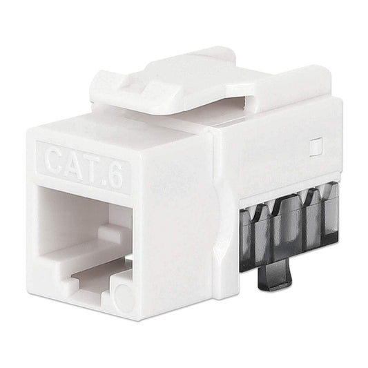 Paquete de 25 Jacks Keystone Slim Cat6, Blanco Image 1
