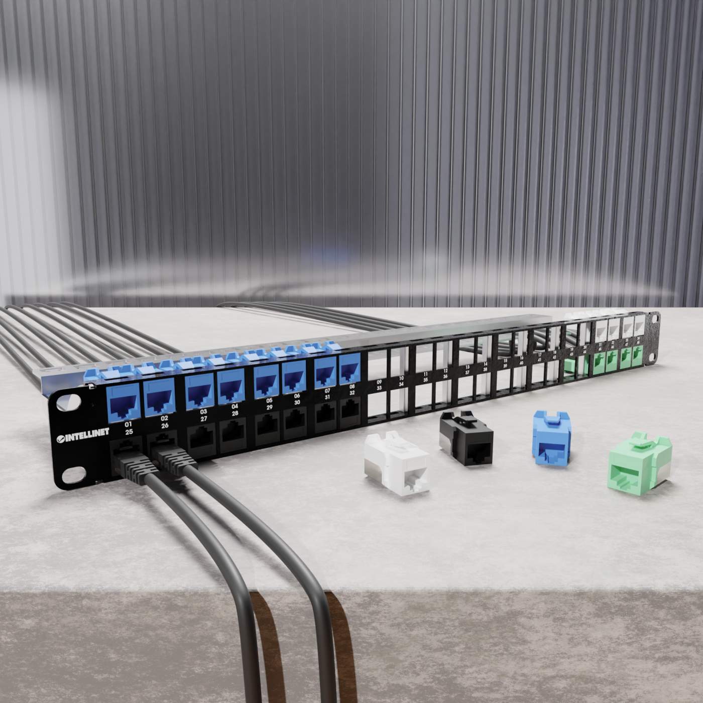 Paquete de 25 Jacks Keystone Slim Cat6, Blanco Image 9