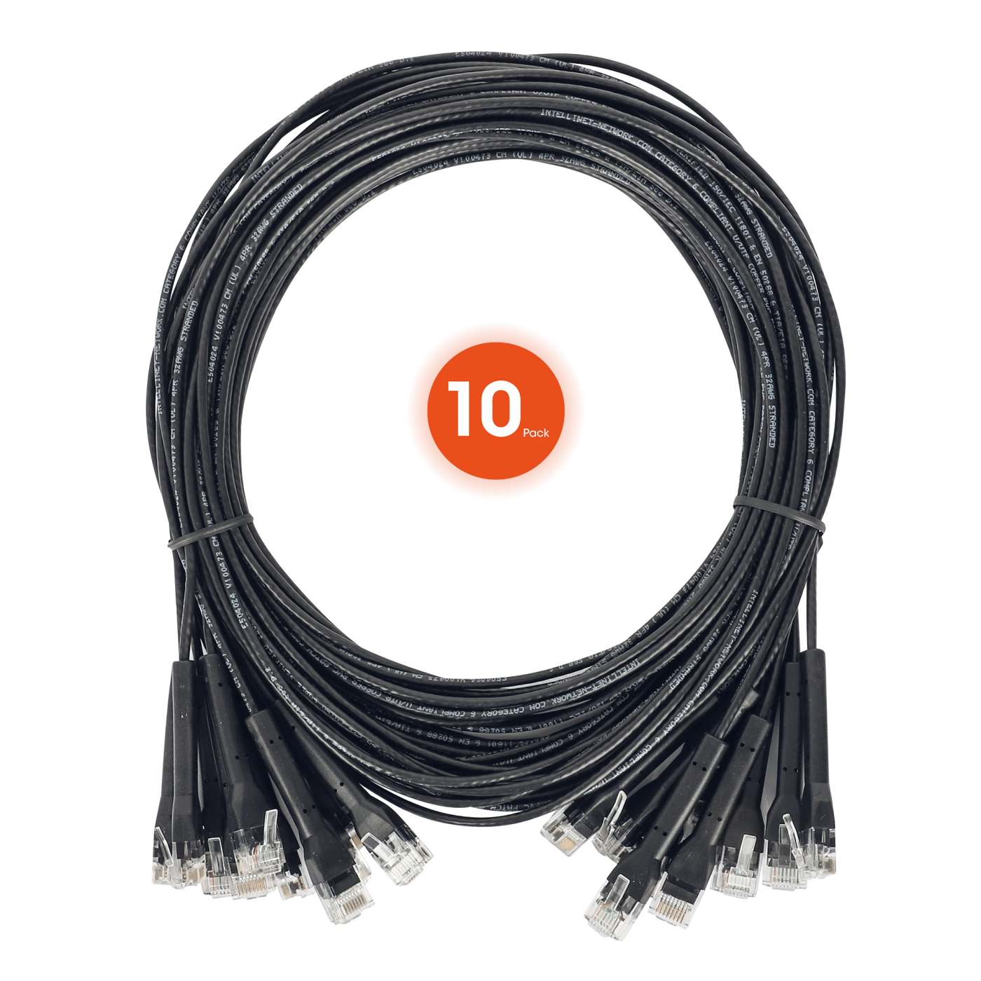 Paquete de 10 cables patch Cat6 FlexyBoot Slim, 0.3 m, U/UTP Image 9