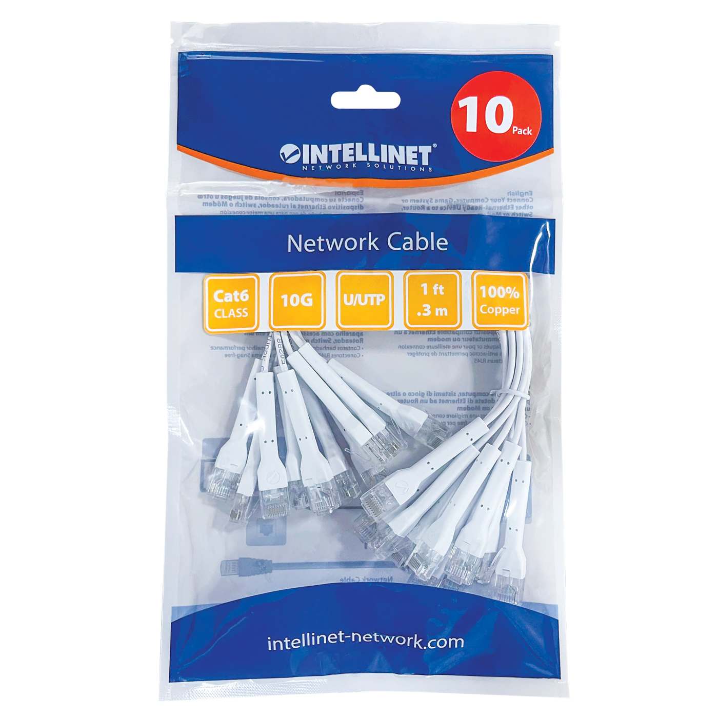 Paquete de 10 cables patch Cat6 FlexyBoot Slim, 0.3 m , U/UTP Packaging Image 2
