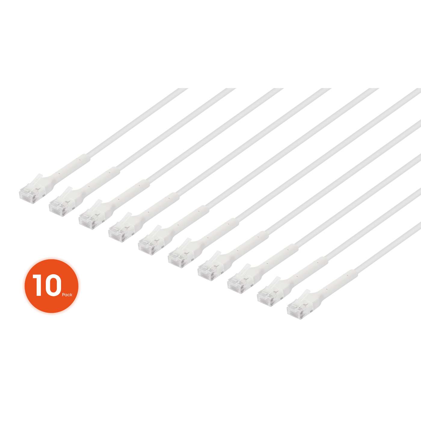 Paquete de 10 cables patch Cat6 FlexyBoot Slim, 3.0m , U/UTP Image 1