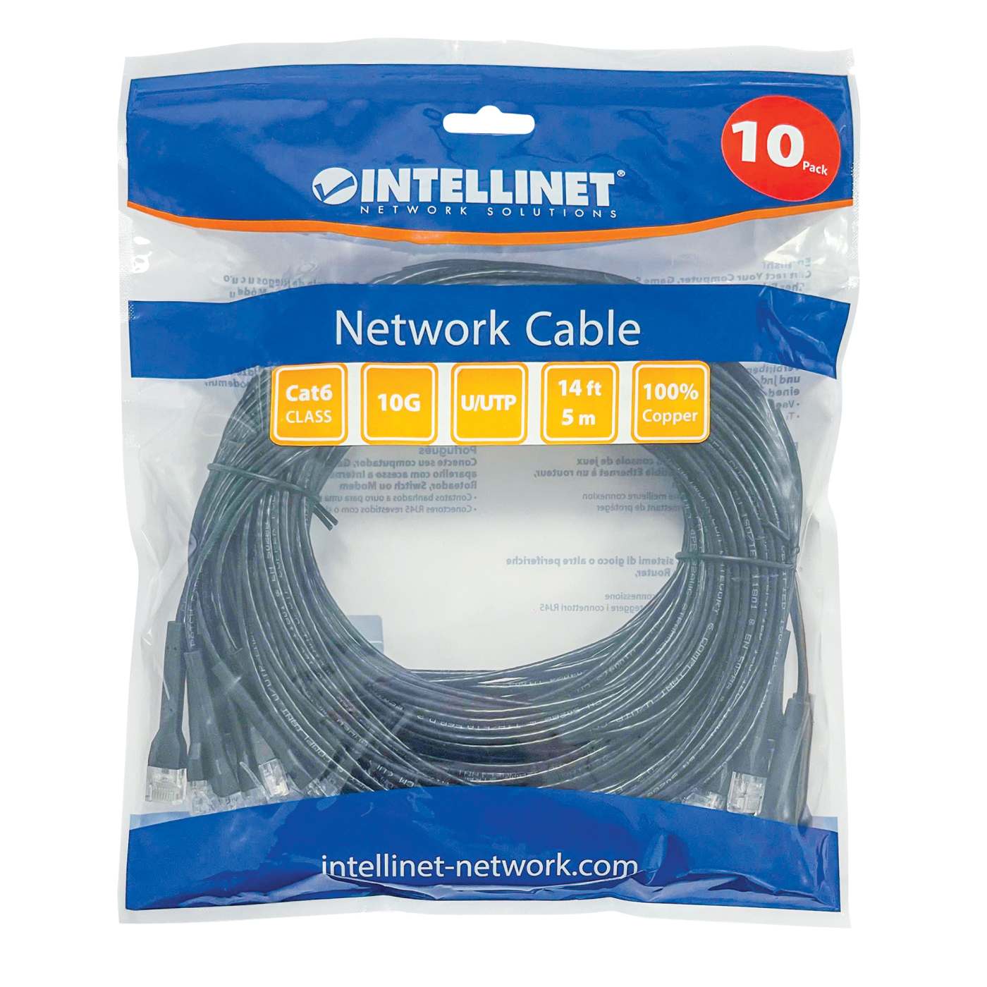 Paquete de 10 cables patch Cat6 FlexyBoot Slim, 4.2 m, U/UTP Packaging Image 2