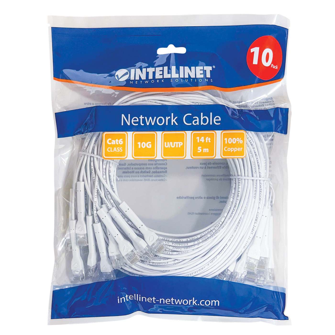 Paquete de 10 cables patch Cat6 FlexyBoot Slim, 4.2 m, U/UTP Packaging Image 2