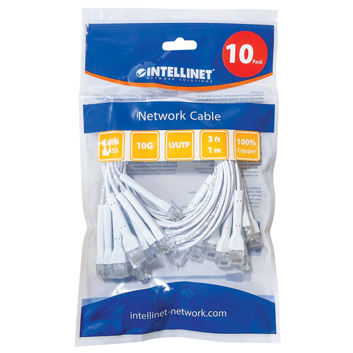Paquete de 10 cables patch Cat6 FlexyBoot Slim, 0.9 m, U/UTP Packaging Image 2