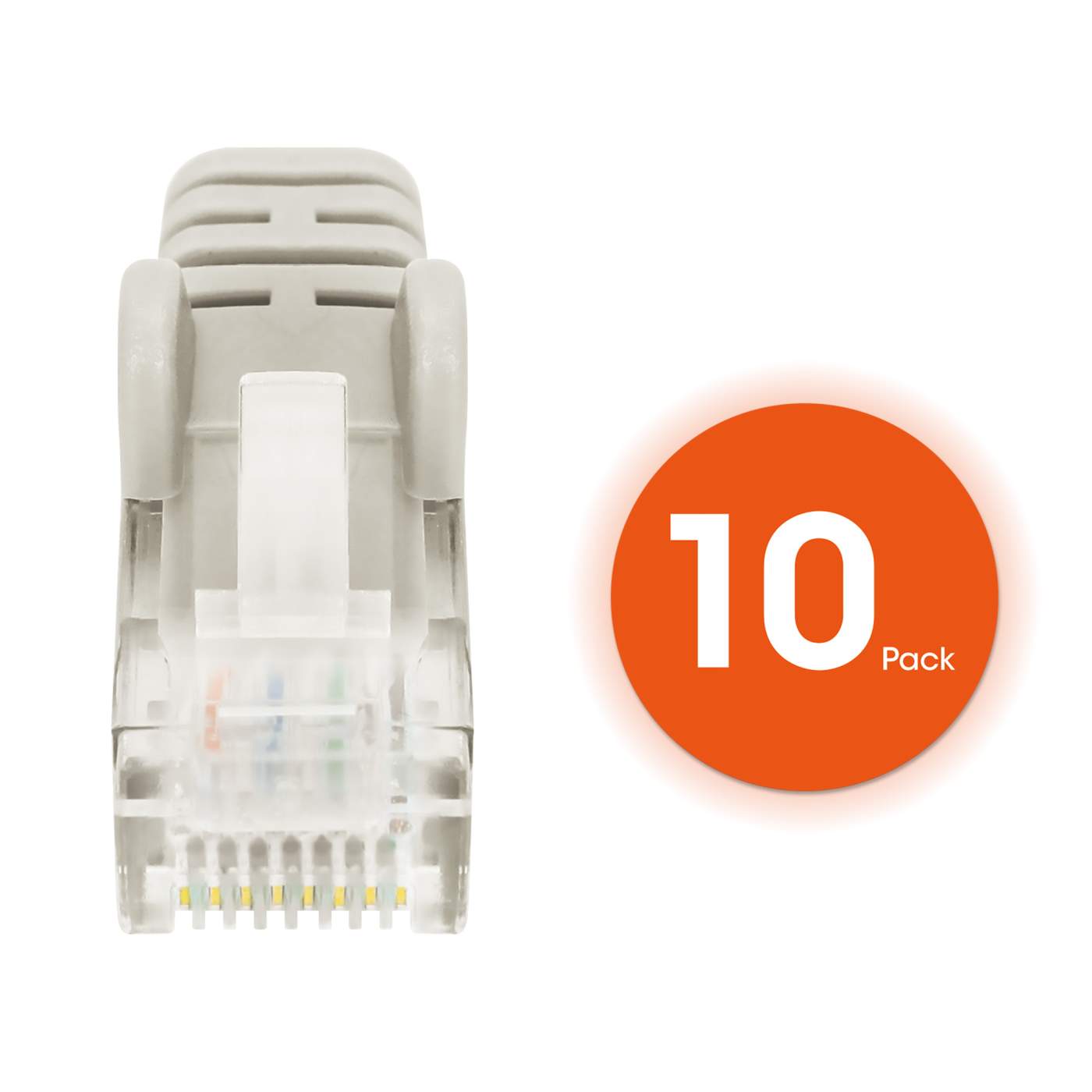 Paquete de 10 cables patch slim Cat6 U/UTP, 4.5 m, gris Image 5