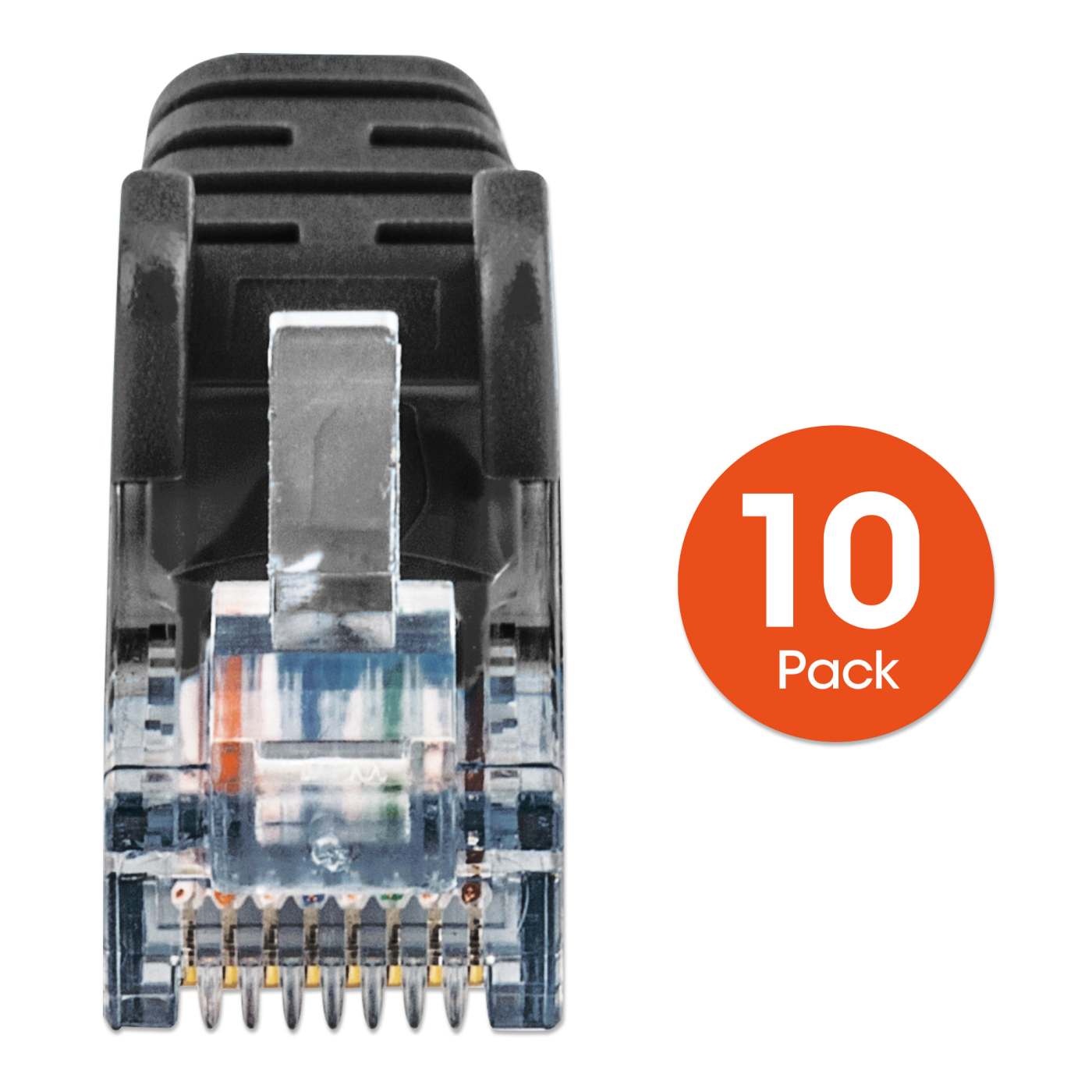 Cable de parche de red Cat6 U/UTP delgado, 20 pies, negro, paquete de 10 Image 6