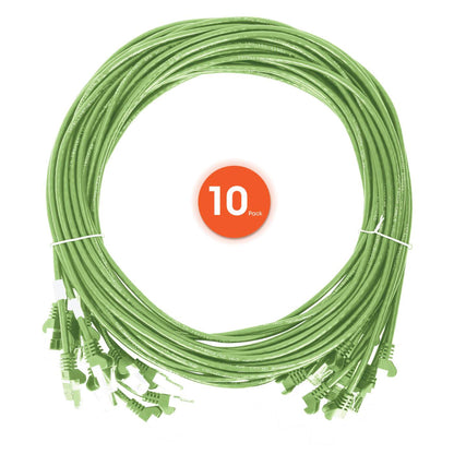Paquete de 10 cables patch slim Cat6 U/UTP, 1.5 m, verde Image 7