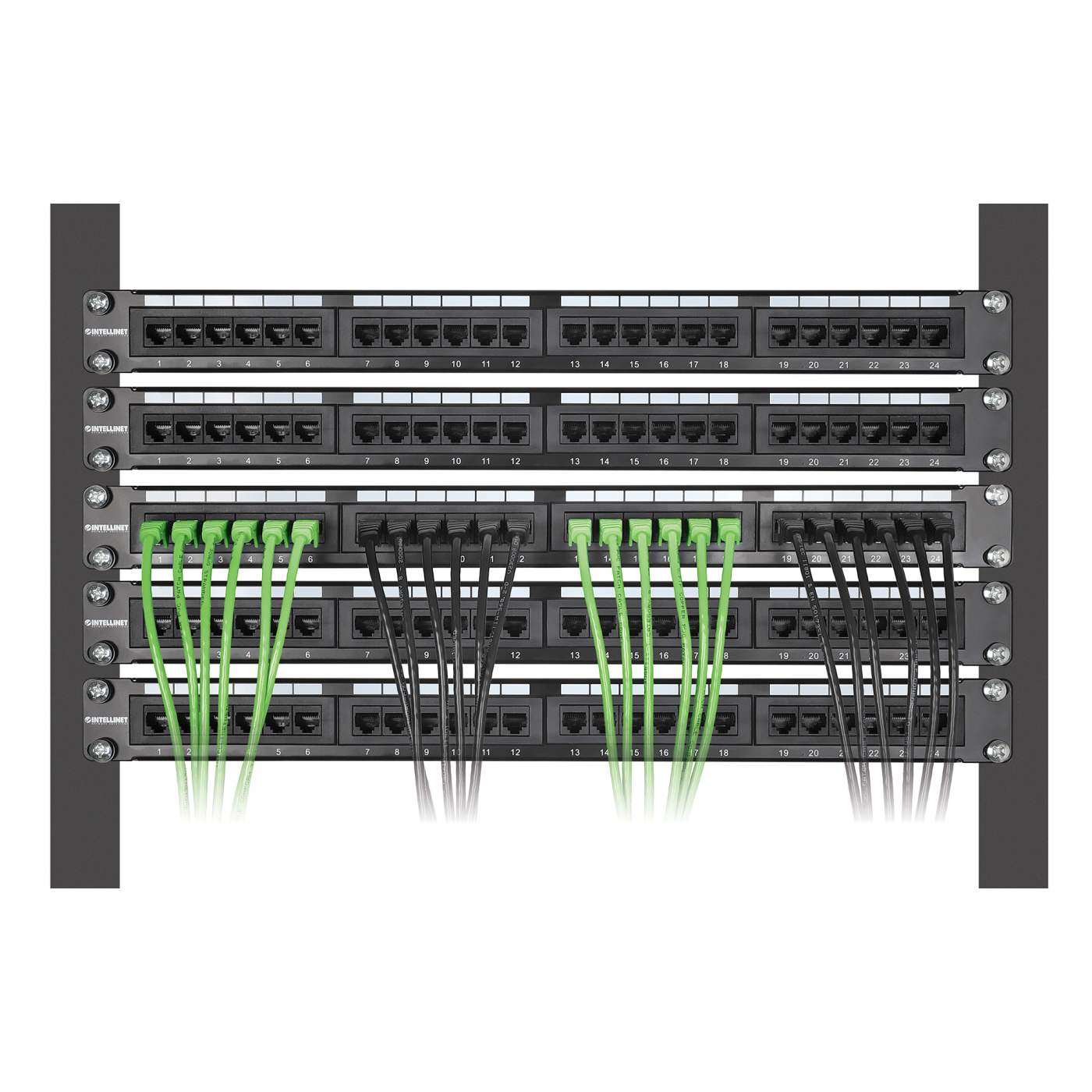 Paquete de 10 cables patch slim Cat6 U/UTP, 2 m, verde Image 6