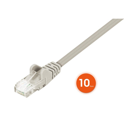 Paquete de 10 cables patch slim Cat6 U/UTP, 2 m, gris Image 3