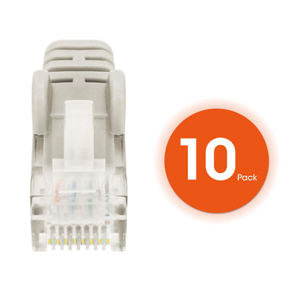 Paquete de 10 cables patch slim Cat6 U/UTP, 2 m, gris Image 5