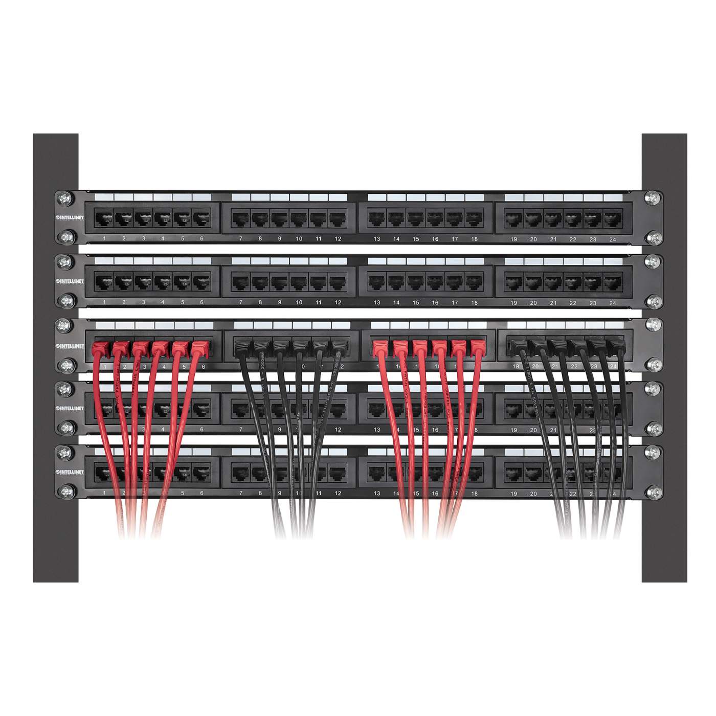 Paquete de 10 cables patch slim Cat6 U/UTP, 2 m, rojo  Image 6