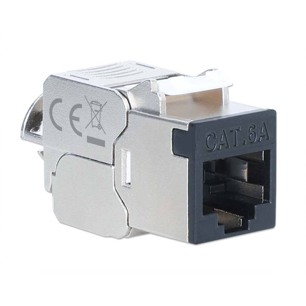Conector Keystone Delgado Sin Cable blindado Cat6a 10G, negro Image 2