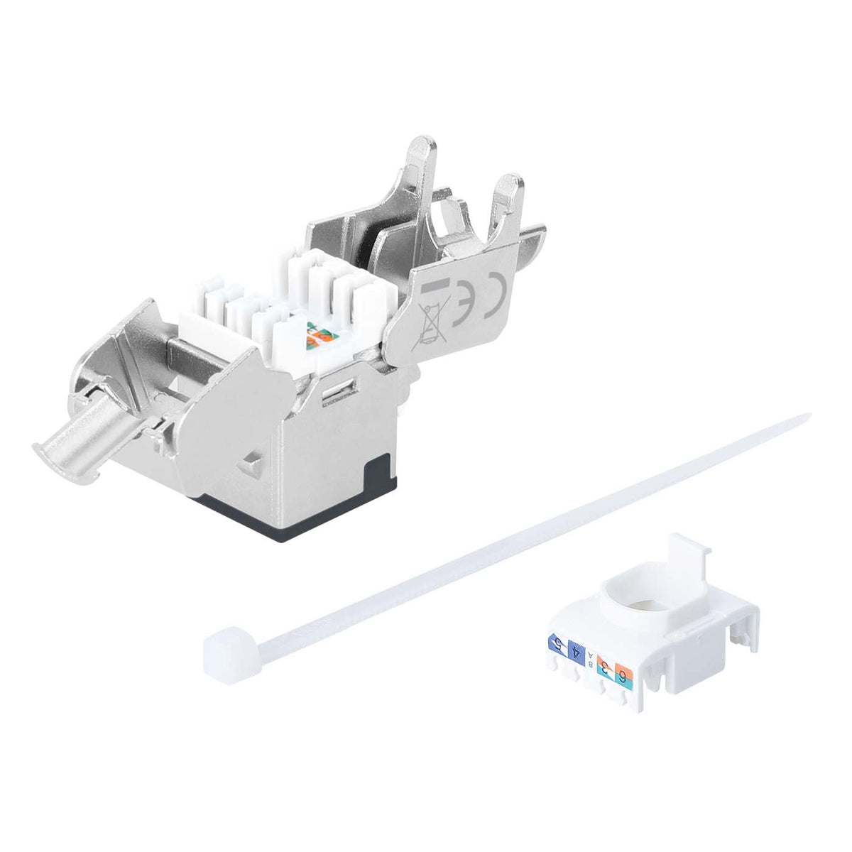 Conector Keystone Delgado Sin Cable blindado Cat6a 10G, negro Image 6