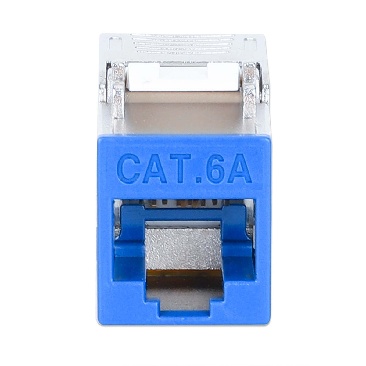 Conector Keystone delgado, apantallado, Cat6a 10G, sin herramientas, azul Image 3