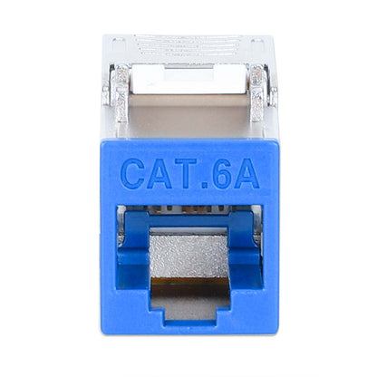 Conector Keystone delgado, apantallado, Cat6a 10G, sin herramientas, azul Image 3
