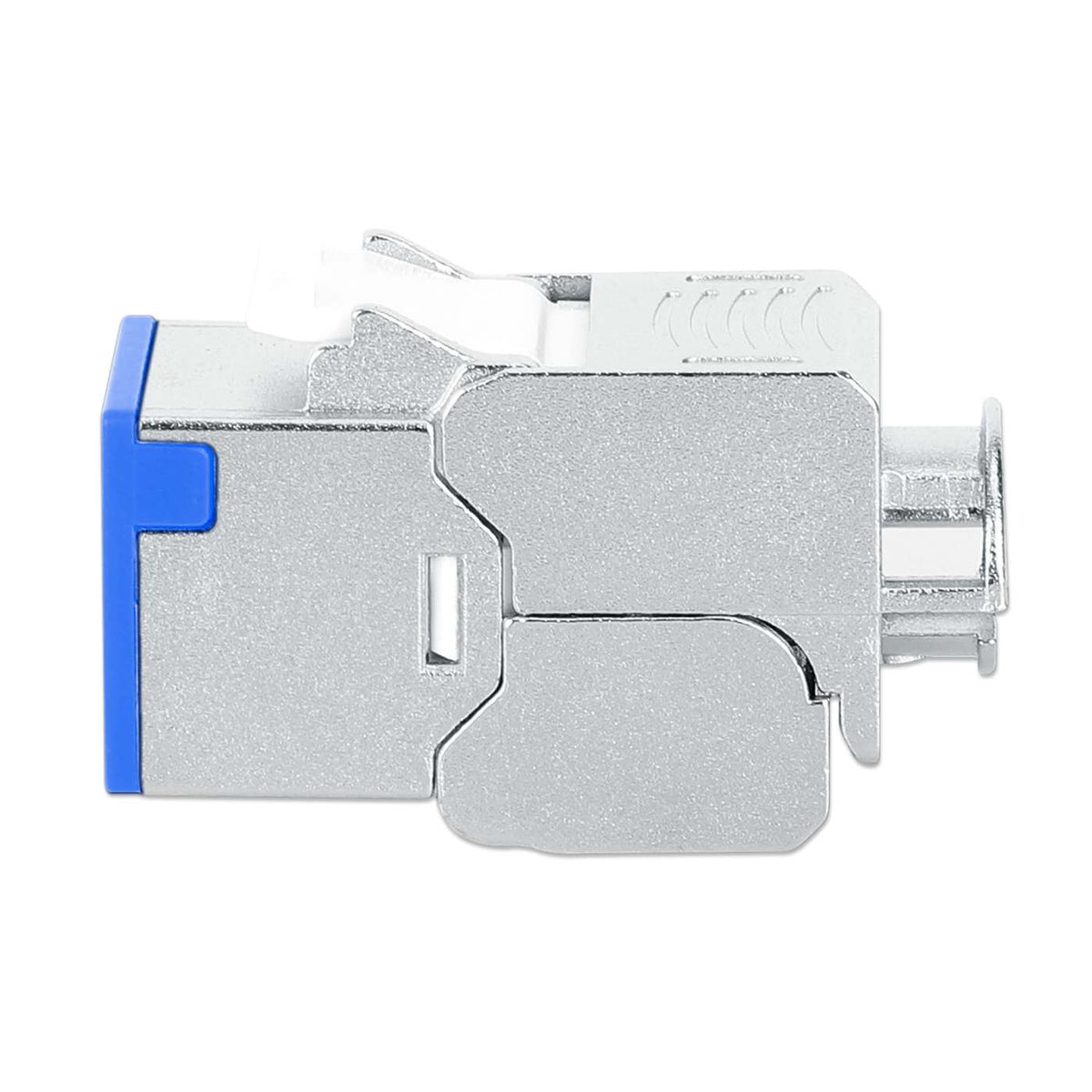 Conector Keystone delgado, apantallado, Cat6a 10G, sin herramientas, azul Image 5