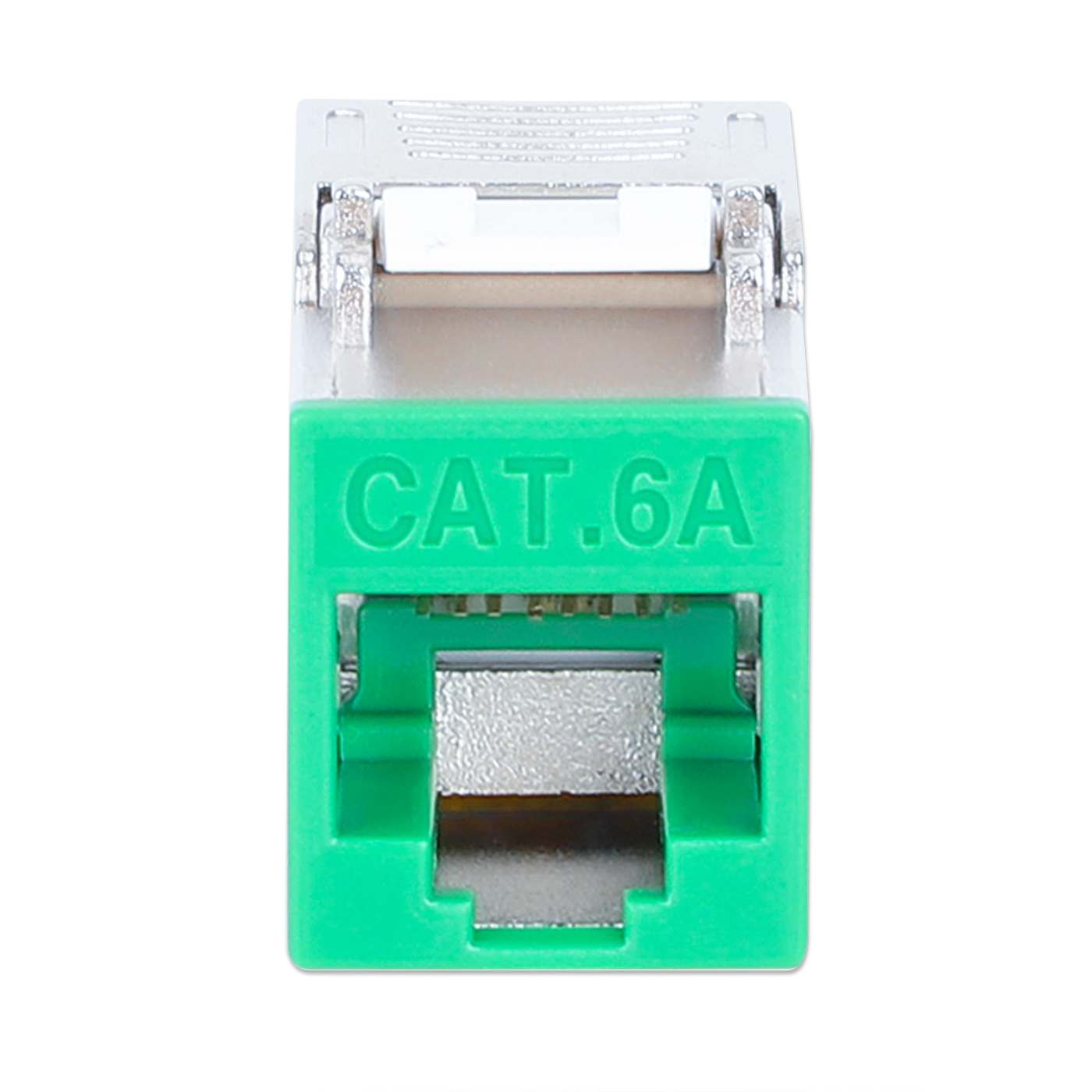 Conector Keystone apantallado sin herramientas Cat6a 10G, verde Image 3