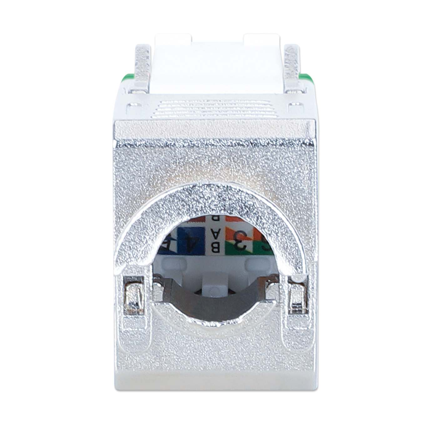 Conector Keystone apantallado sin herramientas Cat6a 10G, verde Image 4