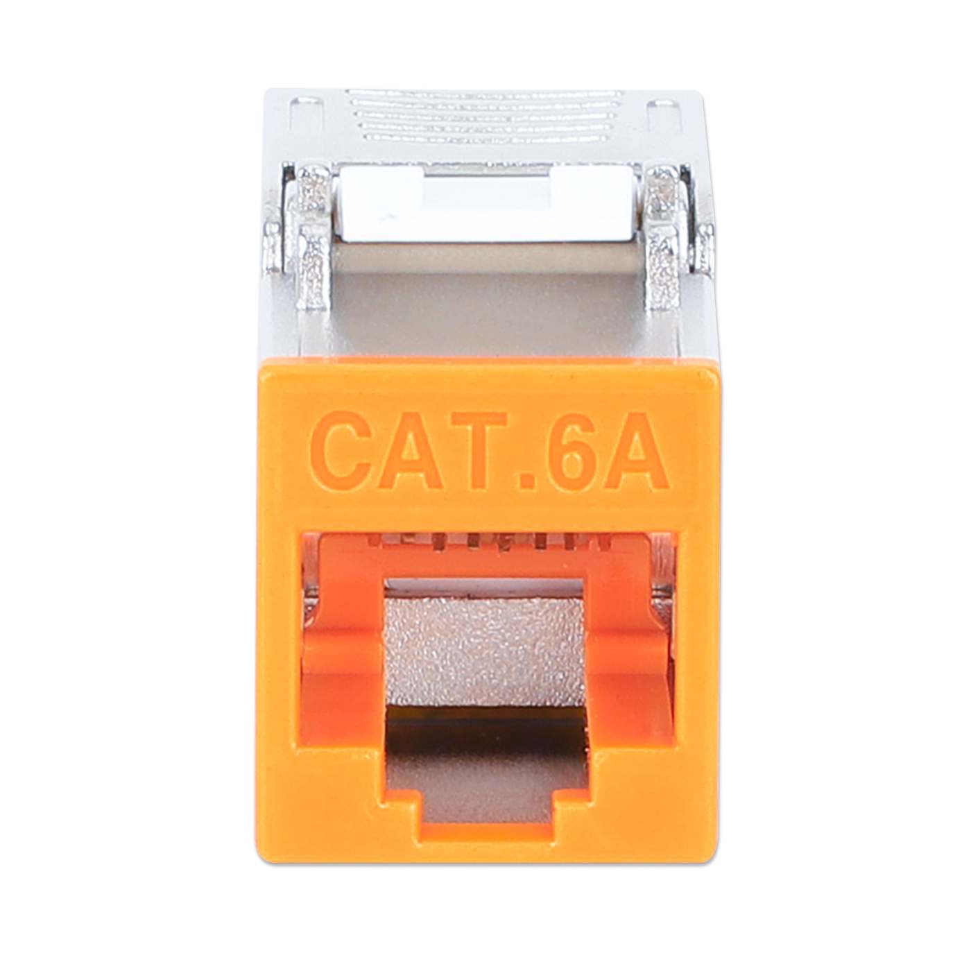  Conector Keystone Delgado Sin Cable Blindado Cat6a 10G, Naranja Image 3