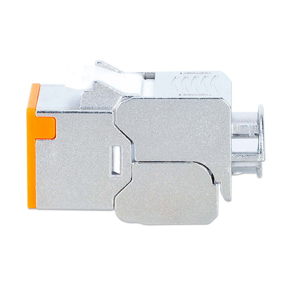  Conector Keystone Delgado Sin Cable Blindado Cat6a 10G, Naranja Image 5