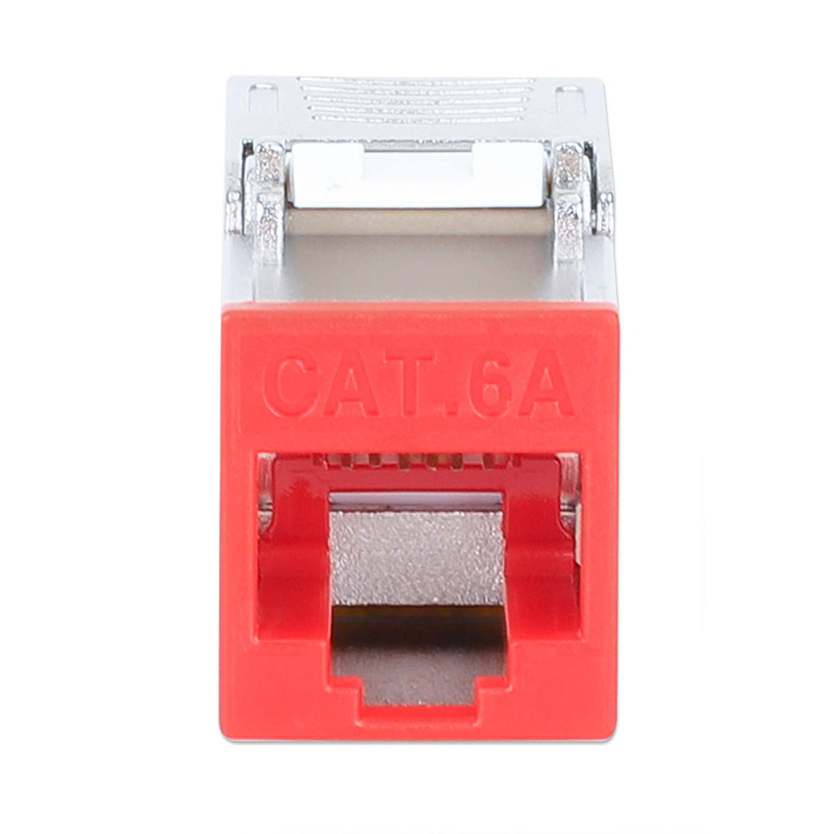 Conector Keystone apantallado sin herramientas Cat6a 10G, rojo Image 3