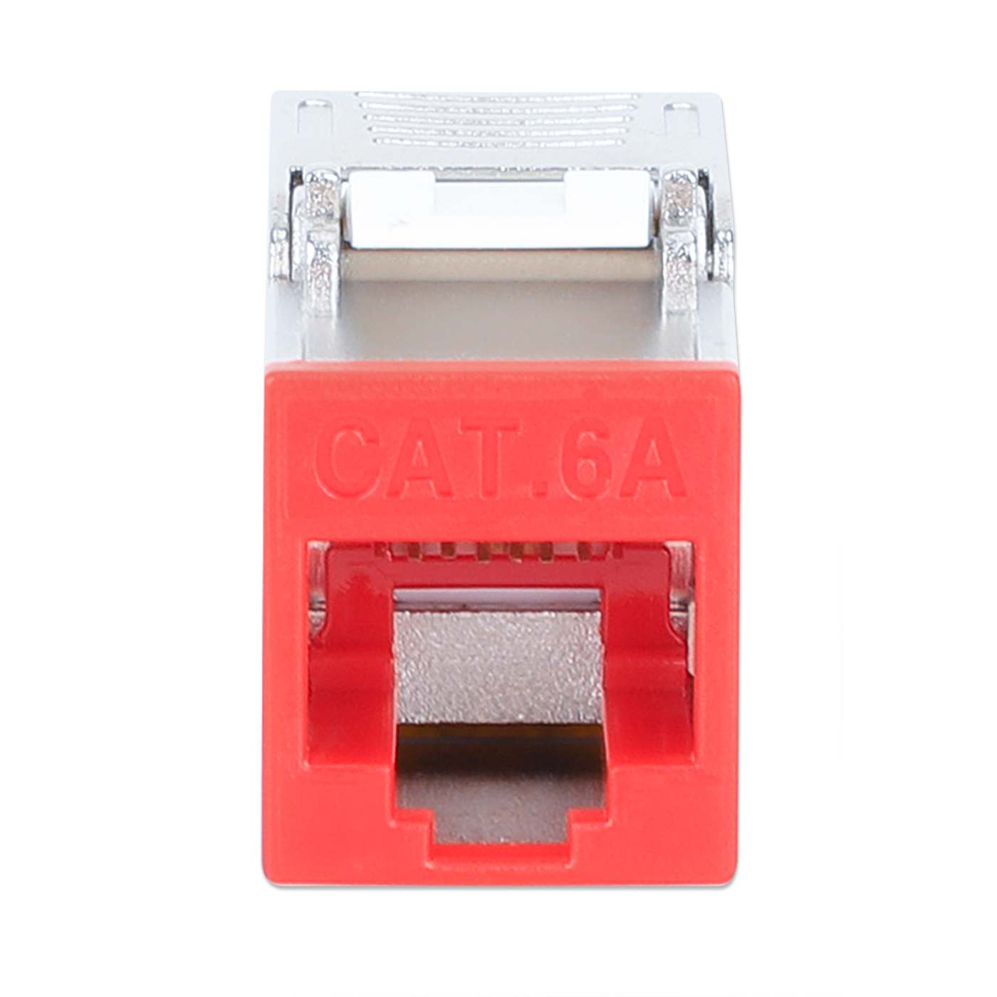 Conector Keystone apantallado sin herramientas Cat6a 10G, rojo Image 3