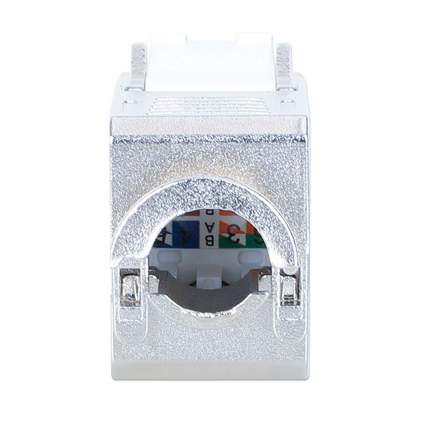 Conector Keystone Cat6a 10G apantallado sin herramientas, blanco Image 4