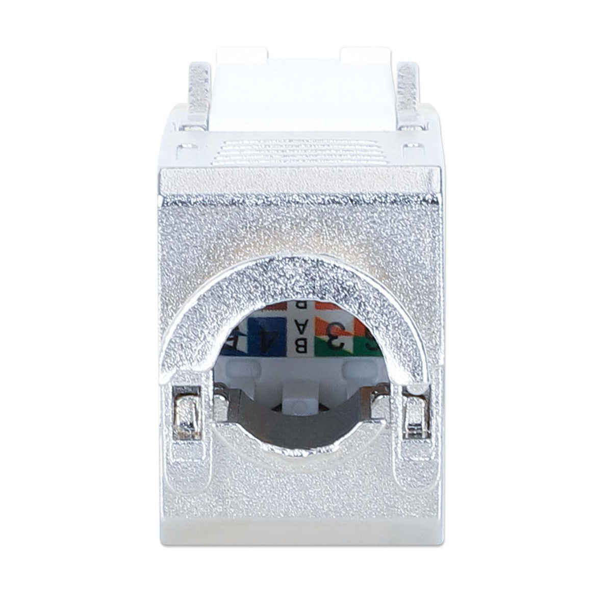 Conector Keystone Cat6a 10G apantallado sin herramientas, blanco Image 4