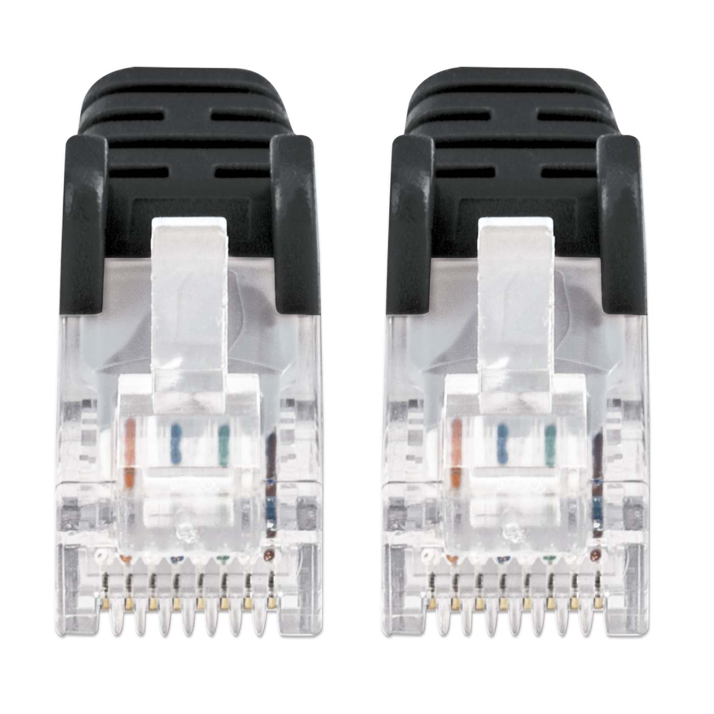 Paquete de 10 cables patch slim Cat6 U/UTP, 0.3 m, negro Image 3