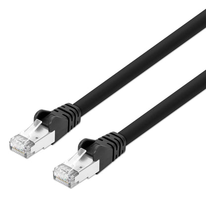 INT OPP Patch Cable Cat.8 S/FTP PVC Black 1FT 24AWG Image 1