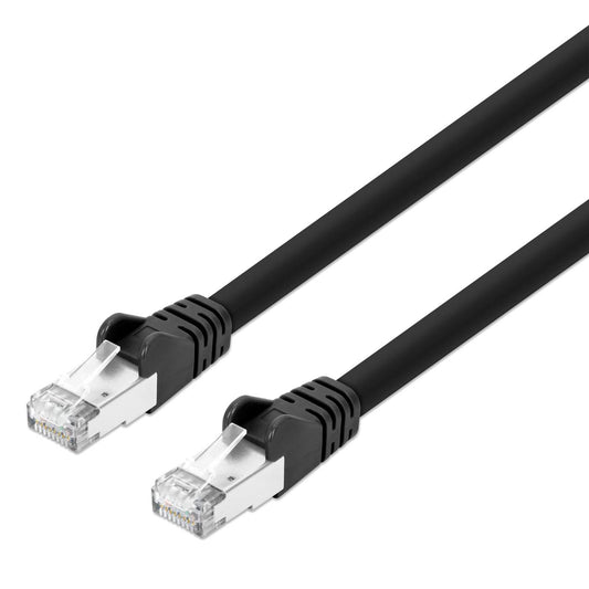 INT OPP Patch Cable Cat.8 S/FTP PVC Black 1FT 24AWG Image 1