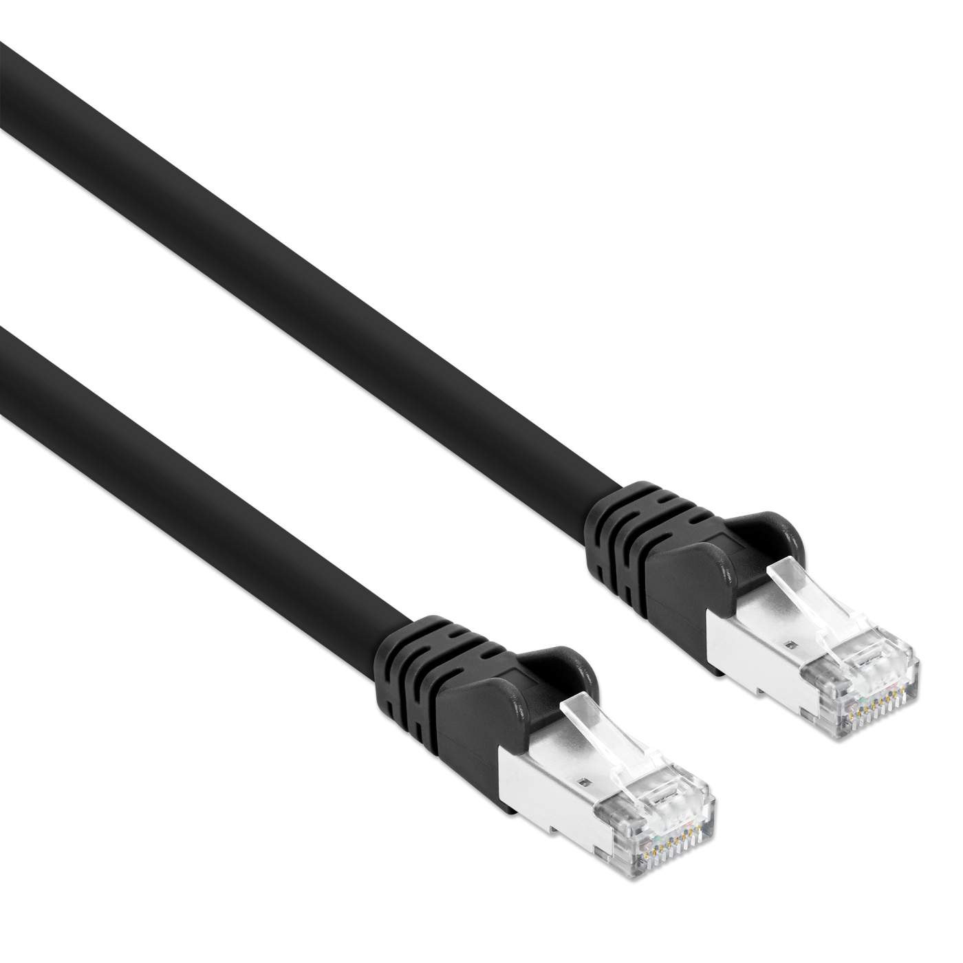 INT OPP Patch Cable Cat.8 S/FTP PVC Black 1FT 24AWG Image 2